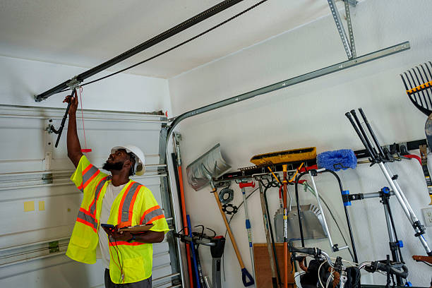 Professional Garage Door Panel Replacement technician working in Pike County County, IL